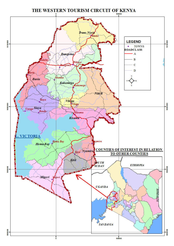 western kenya map